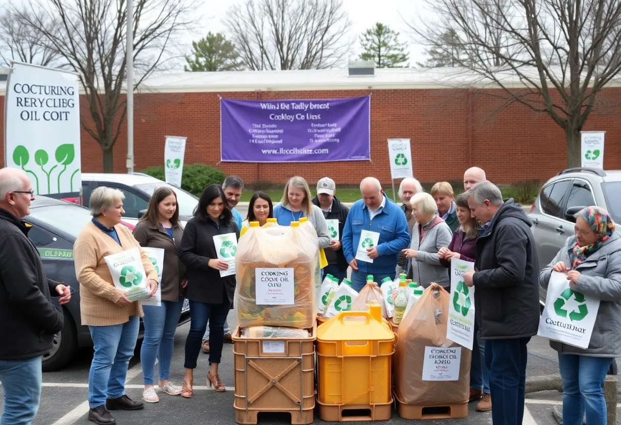 Residents participating in the Gobble Grease Toss event in Lexington, KY.