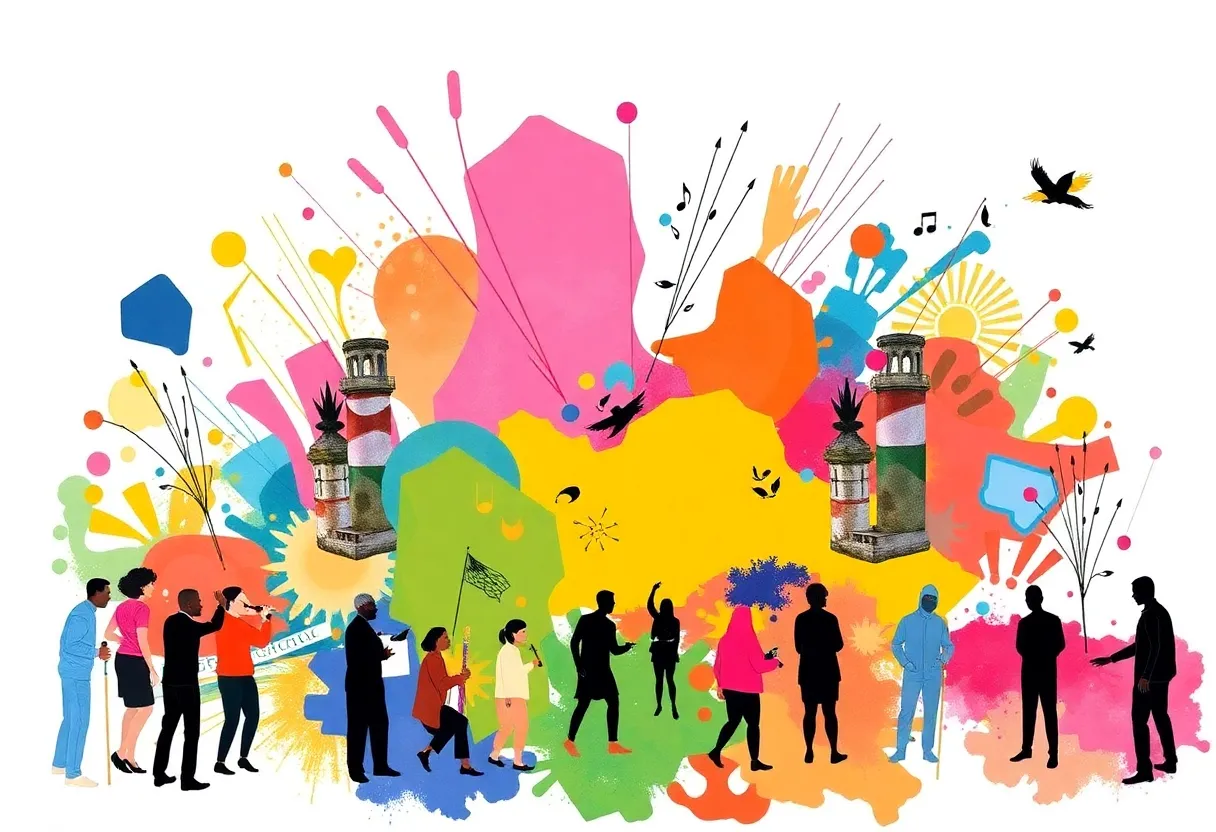 An artistic representation of Kentucky's vibrant arts community.