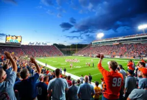 Football game between Louisville Cardinals and Kentucky Wildcats