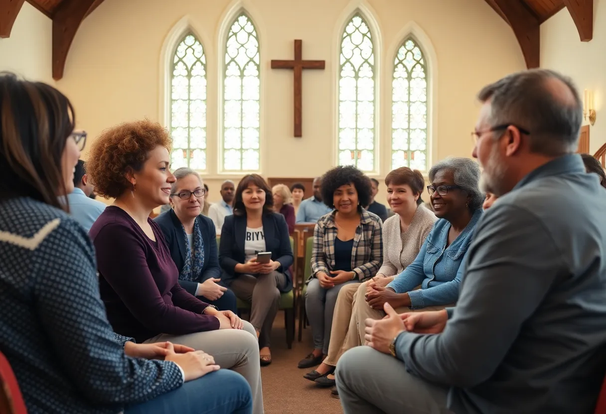 Community members participating in the Healing Church Conference focused on mental wellness.