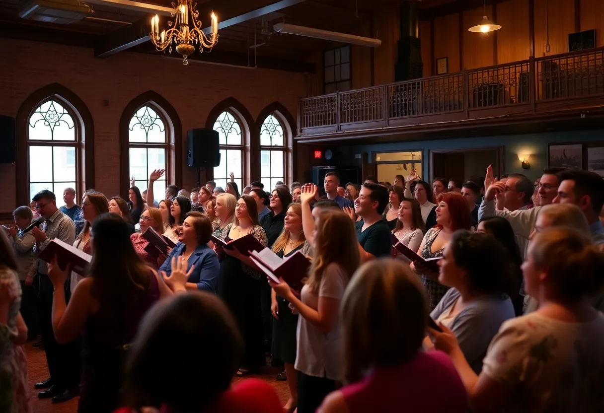Holler Choir performing at The Green Lantern in Lexington, KY.