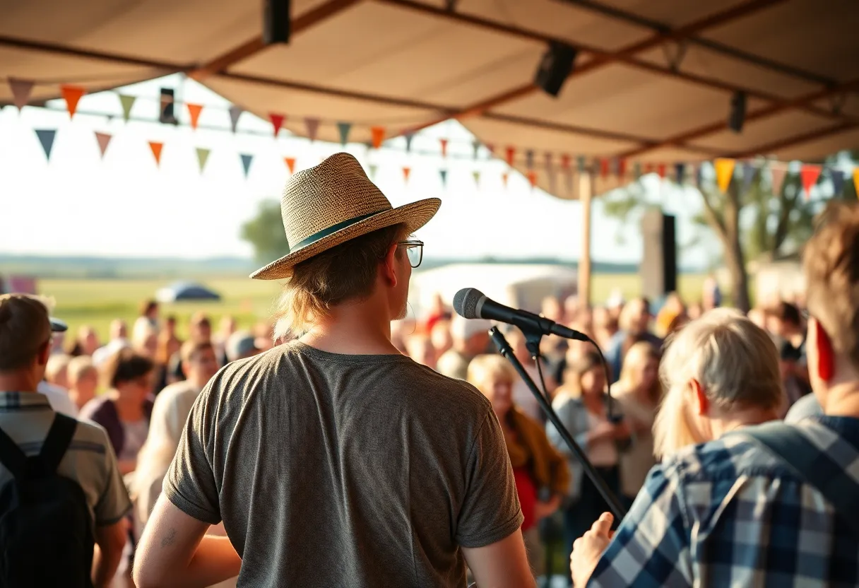 Community gathering at a live music event in Kentucky