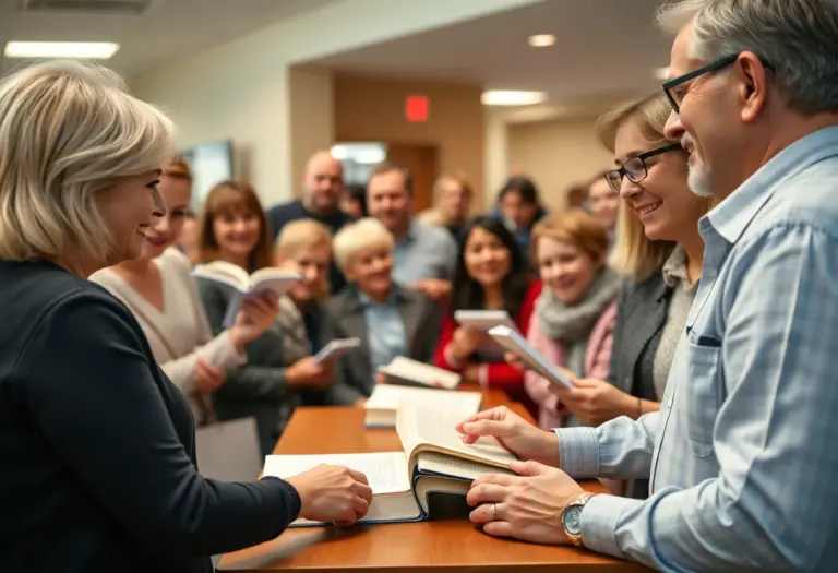 Fans attending Jamie Vaught's book signing event