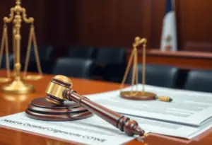 Courtroom representing justice