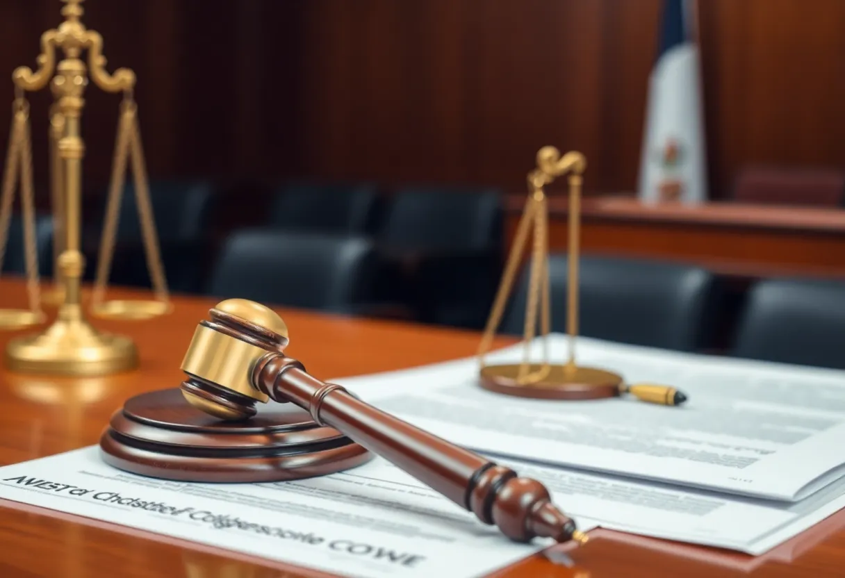 Courtroom representing justice