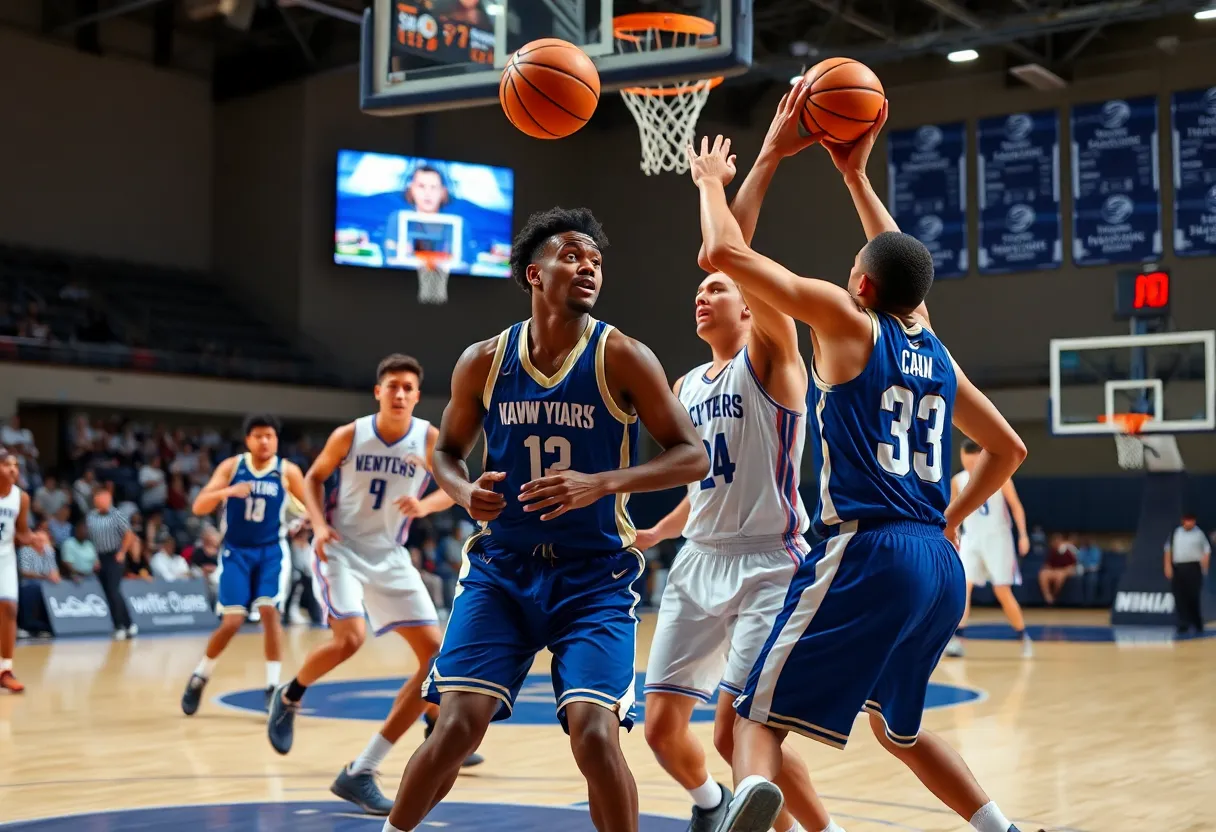 Kentucky basketball team in action against Purdue