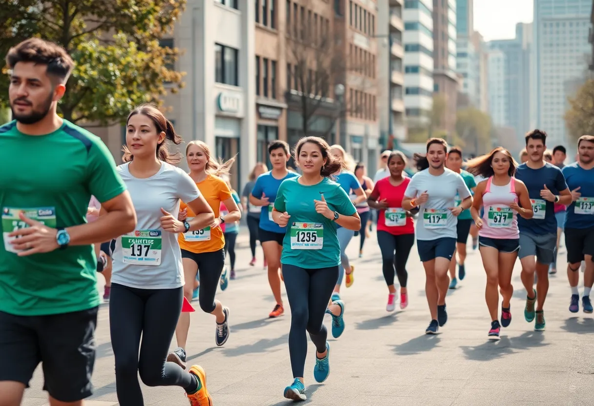 Community members training together for the Kentucky Derby Festival