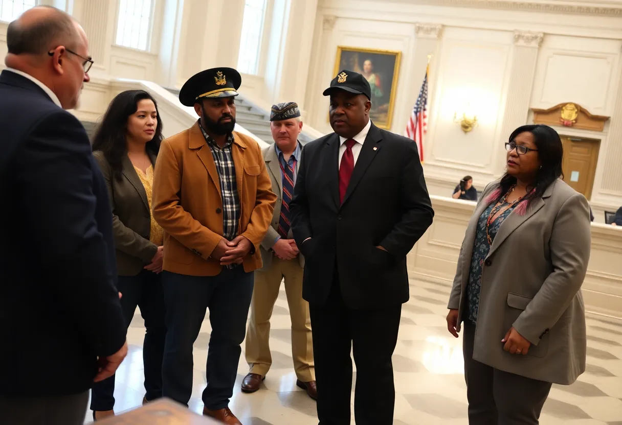 Veterans discussing legislative priorities in Kentucky