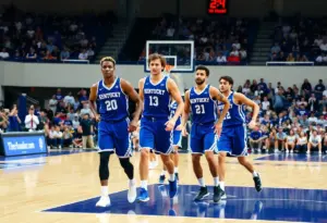 Kentucky Wildcats basketball team playing in a game