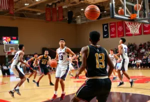 Kentucky Wildcats basketball team competing on the court
