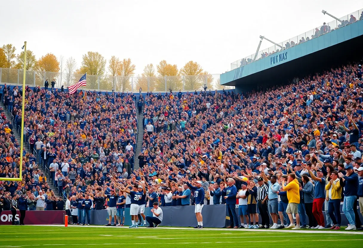 Kentucky Wildcats fans celebrating a touchdown
