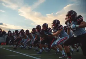 Kentucky Wildcats football team on the field during a game