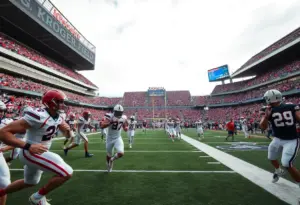 Kentucky Wildcats football team playing against Tennessee Tech Golden Eagles.