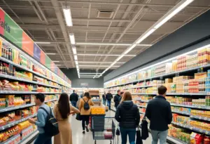 Interior view of the new Kroger Marketplace in Lexington, Kentucky