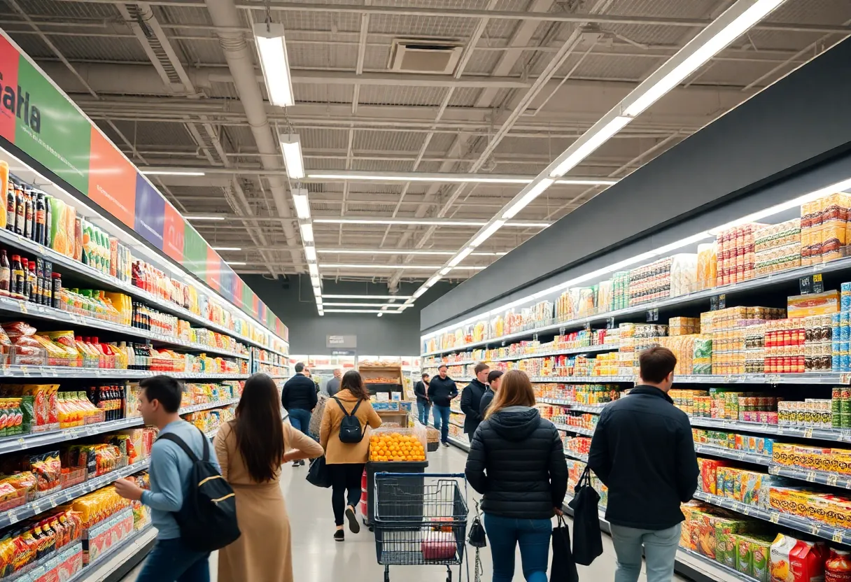 Interior view of the new Kroger Marketplace in Lexington, Kentucky