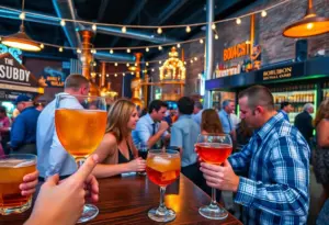 Guests enjoying cocktails during Lexington Bourbon Week