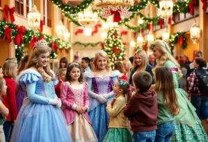 Families enjoying the Princess Celebration event in Lexington, Kentucky