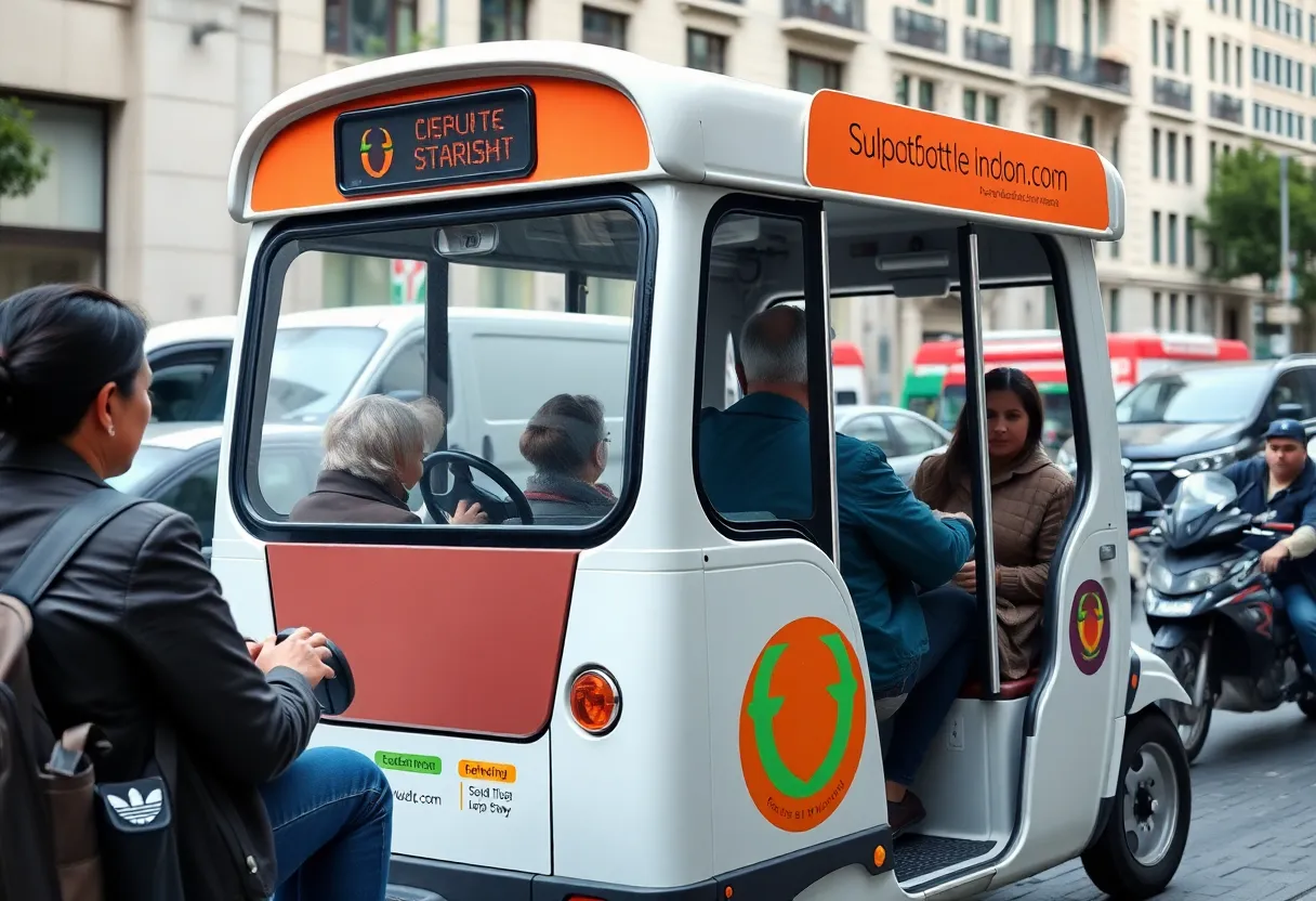 Microtransit vehicle in Lexington providing flexible transport.