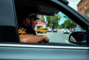 Lexington police searching for a hit-and-run suspect.