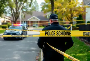 Police investigation area following a shooting near Tates Creek campus in Lexington.