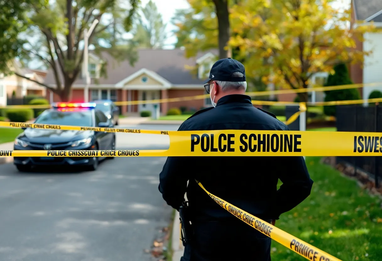 Police investigation area following a shooting near Tates Creek campus in Lexington.