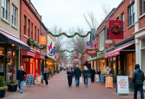 Shoppers enjoying Small Business Saturday in Lexington, Kentucky