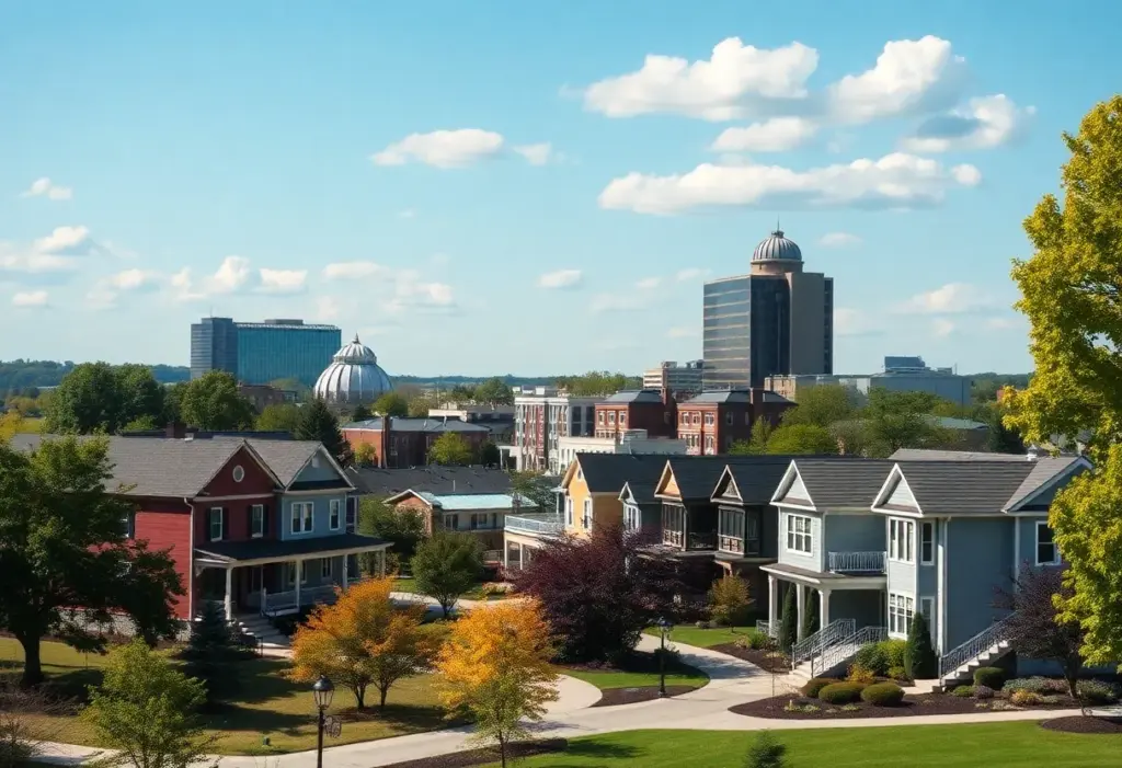 A view of Louisville, Kentucky's vibrant neighborhoods and cultural landmarks.