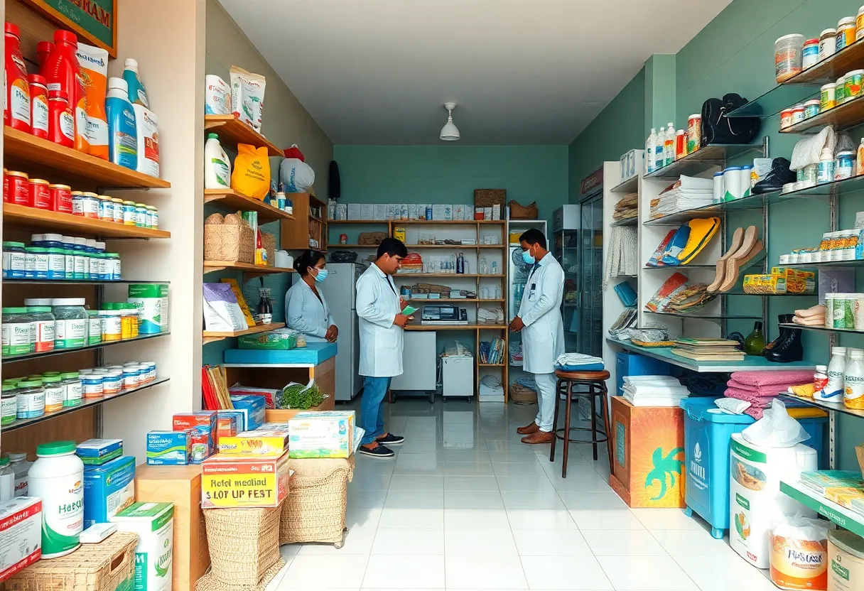 Medical professionals exploring foot health products at John's Run/Walk Shop.