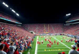 Football game between Ole Miss Rebels and Florida Gators at Vaught-Hemingway Stadium