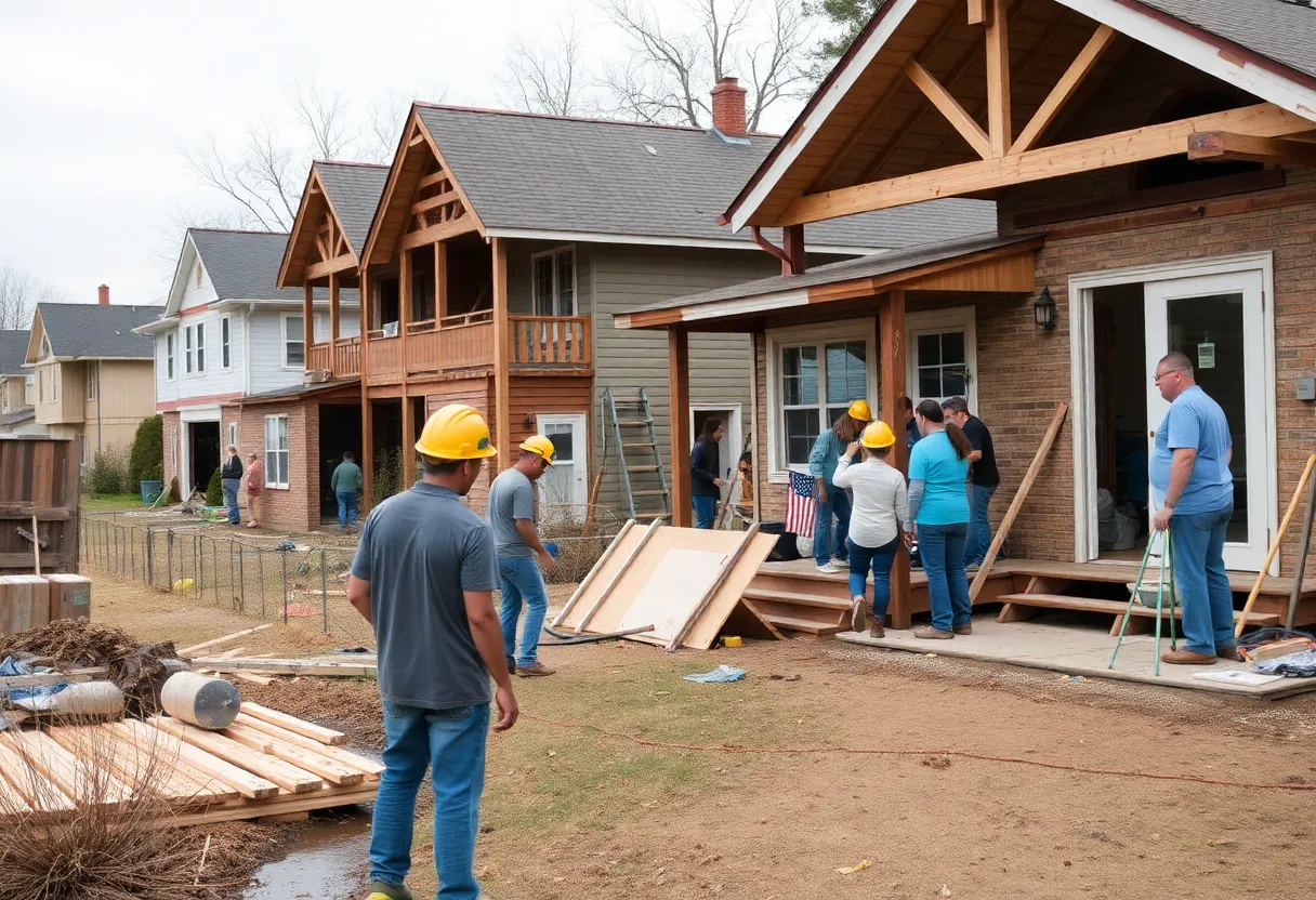 Community members rebuilding homes in Owsley County after flooding