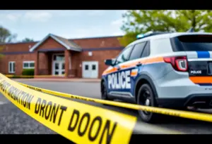 Police car outside a school in Jessamine County