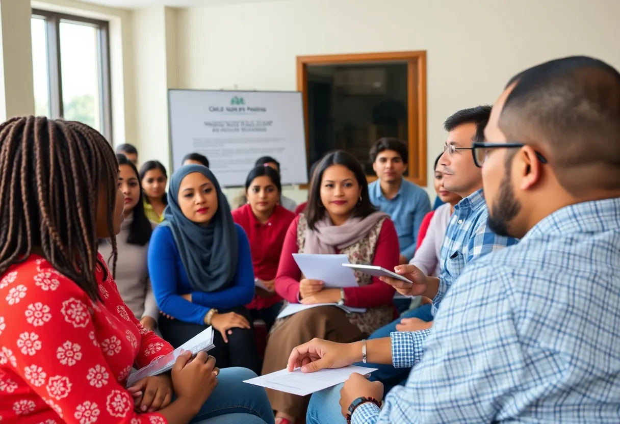 Participants in a workshop for Prevent Child Abuse Kentucky's Upstream Academy training program.