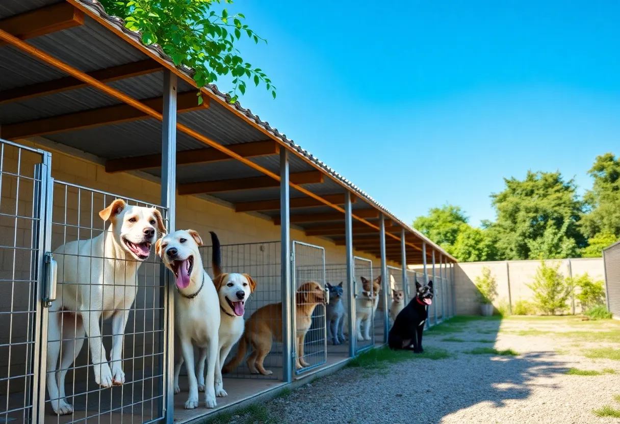 Clean and well-maintained Rockcastle County Animal Shelter with happy animals