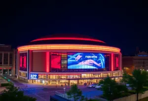 Exterior view of Rupp Arena in Lexington, Kentucky
