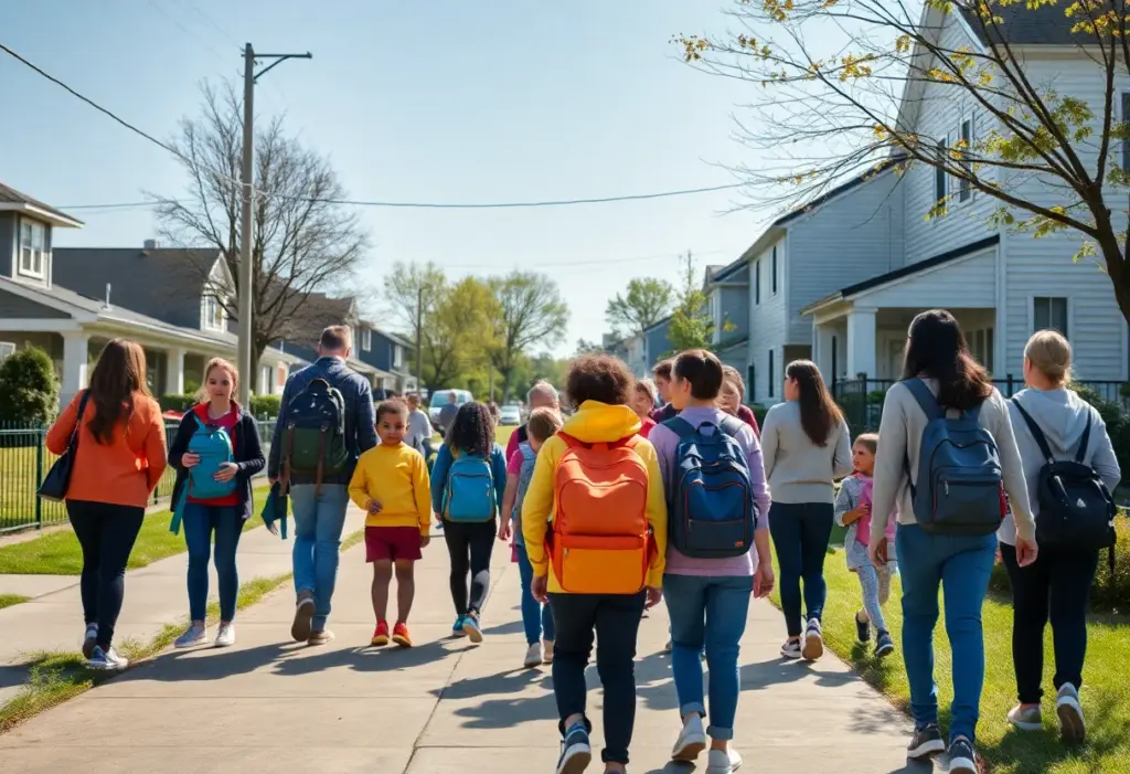 Volunteers assisting student safety in Lexington