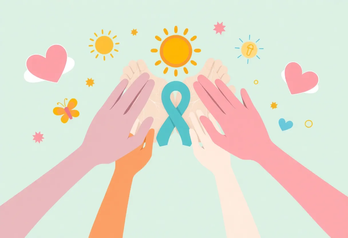 Abstract image representing suicide prevention and mental health support.