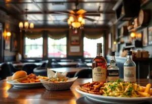 Interior view of The Obstinate Sons restaurant showcasing Southern cuisine