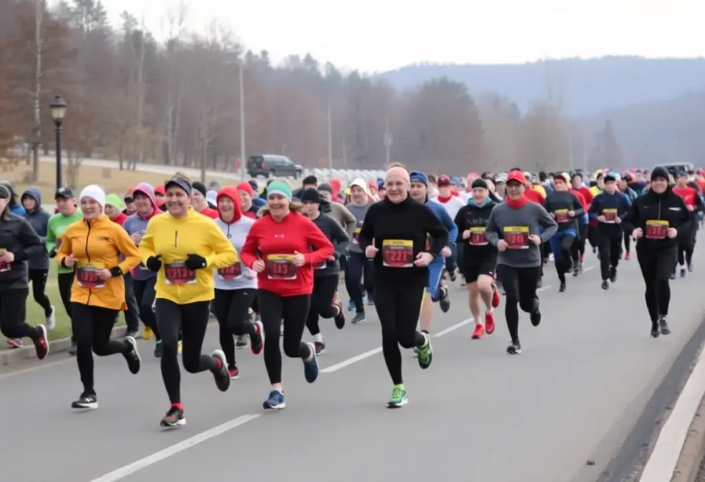 Runners participating in the Thoroughbred Classic 5K at Keeneland