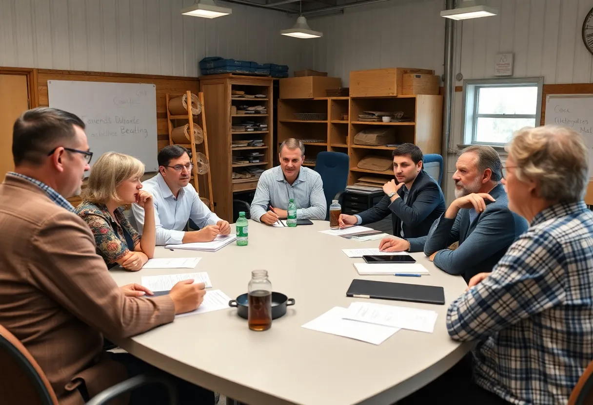 Participants engaging in discussion at the Thoroughbred workshop