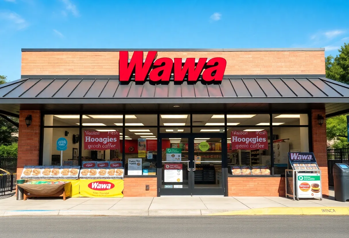 Exterior of a Wawa convenience store in Lexington