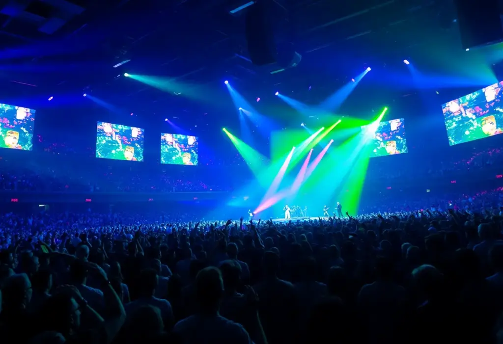Crowd enjoying Andrea Bocelli's concert at Rupp Arena