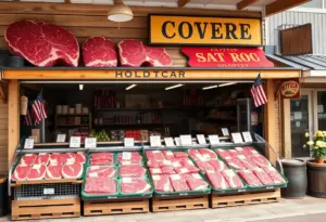 Exterior view of the new Bourbon Barrel Beef store in Richmond, Kentucky.
