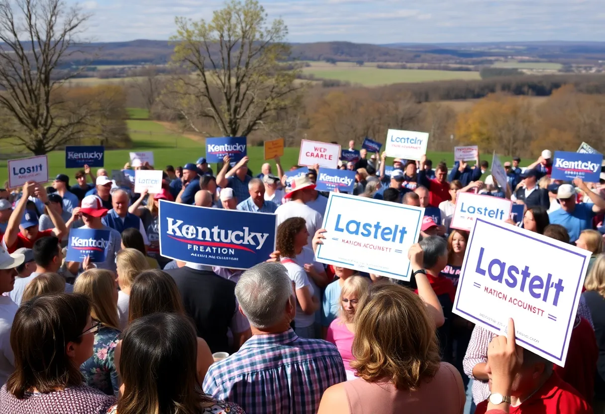 Supporters at Cherlynn Stevenson campaign rally in Kentucky