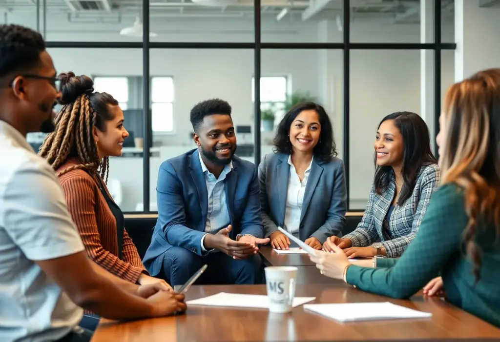 Members of the Commerce Lexington Ambassador Committee collaborating in a meeting