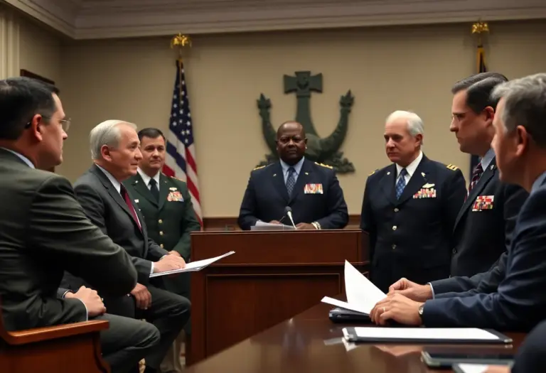 Congressional leaders in a briefing about military operations