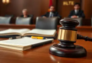 Courtroom during an investigation