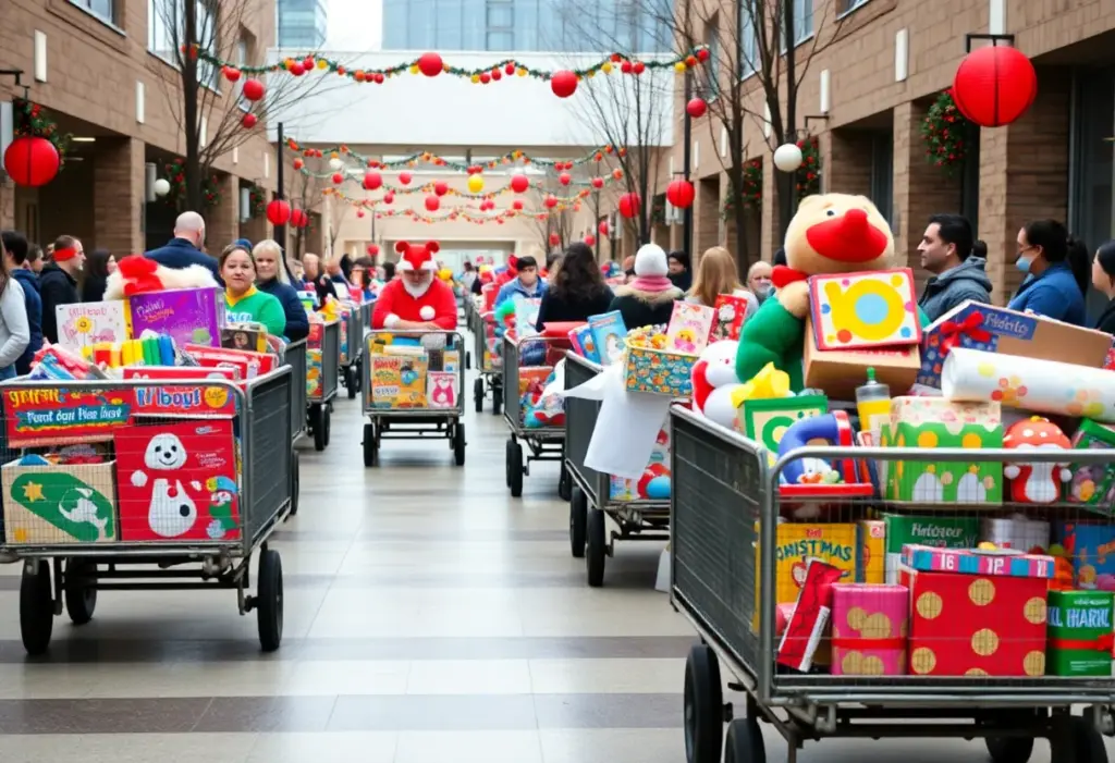 Community members bring toys to Golisano Children's Hospital in Lexington, KY.
