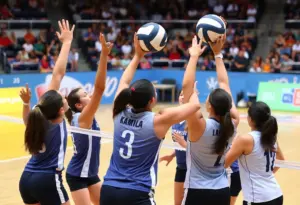 Creighton volleyball team competing in NCAA tournament