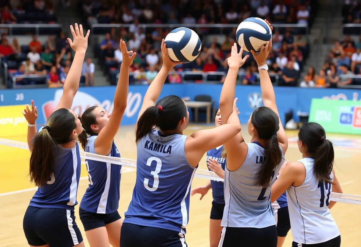 Creighton volleyball team competing in NCAA tournament