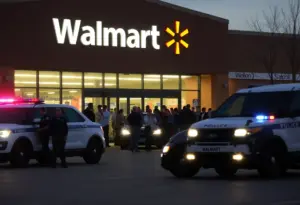 People evacuating Walmart on Nicholasville Road, Lexington